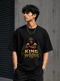 King of the Woods oversized Graphic T shirt - Black